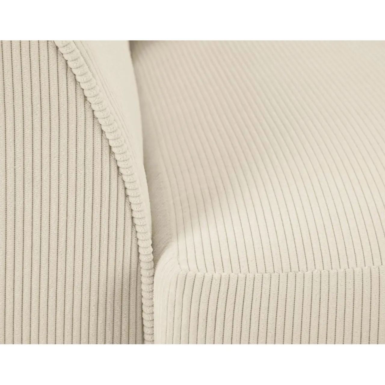 Fauteuil Quince Velours côtelé beige clair - 97x92x80 cm