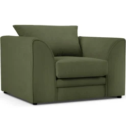 Fauteuil Quince Velours côtelé vert - 97x92x80 cm