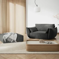 Fauteuil Vanda gris - 128x100x85 cm