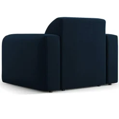 Fauteuil Velours Jasmin bleu roi - 105x95x72 cm