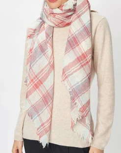 Foulard Floris 100% Laine rose - 130x130 cm