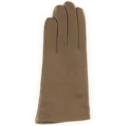 Gants en Cuir d'Agneau doublure Laine Waves chameau