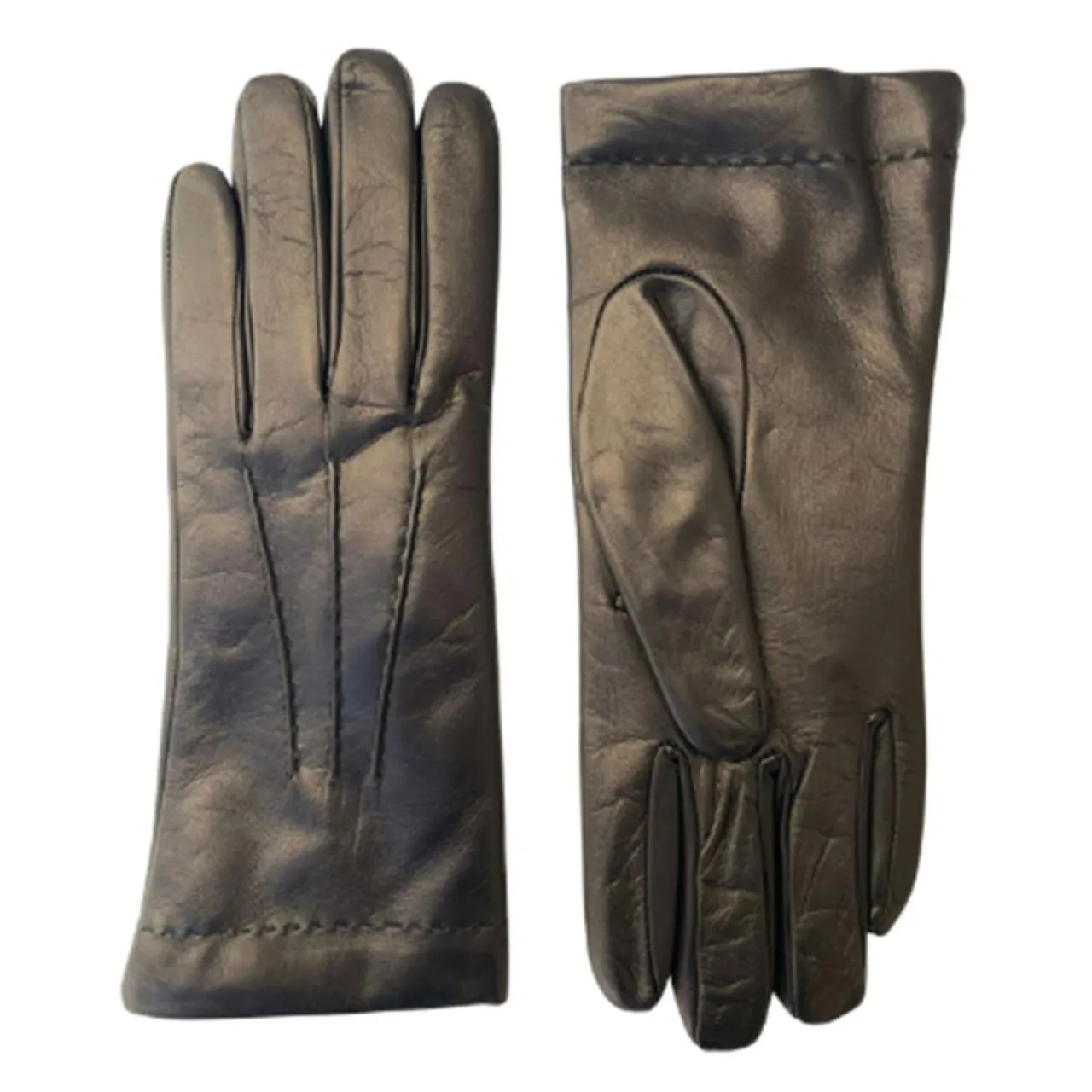 Gants en Cuir d'Agneau doublés Laine Valmy noirs