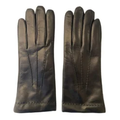Gants en Cuir d'Agneau doublés Laine Valmy noirs
