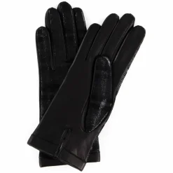 Gants en Cuir d'Agneau doublure Laine Ariana noirs
