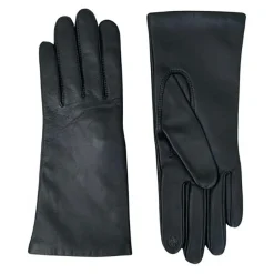 Gants en Cuir d'Agneau doublure Laine Victoire noirs