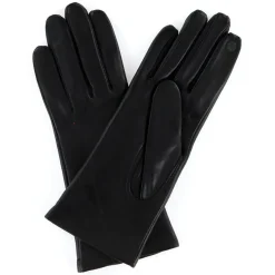 Gants en Cuir d'Agneau doublure Laine Victoire noirs