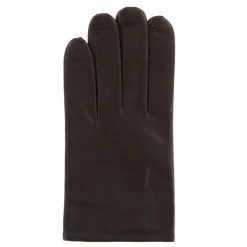 Gants en Cuir d'Agneau doublure textile marron