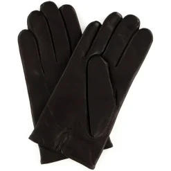 Gants en Cuir d'Agneau doublure Laine Heritage Rivoli marron foncé