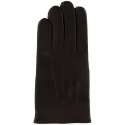 Gants en Cuir d'Agneau doublure Laine Heritage Rivoli marron foncé