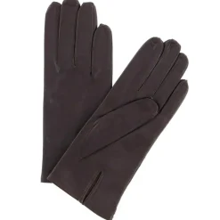 Gants en Cuir d'Agneau doublure Textile Fanny camel