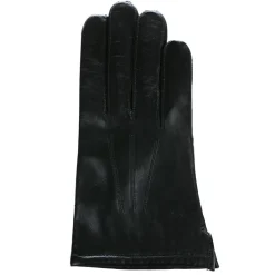 Gants en Cuir d'Agneau doublure maille noirs