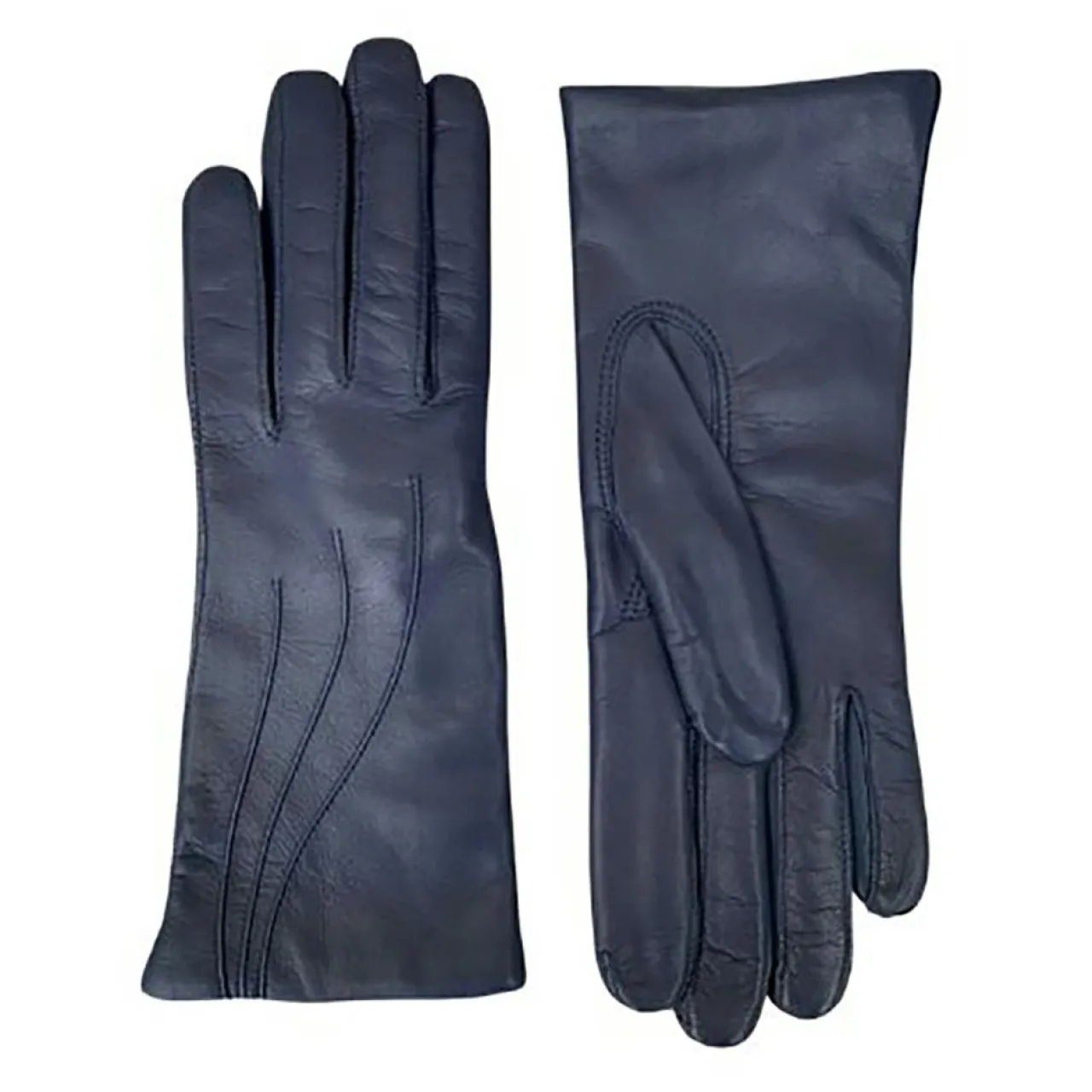 Gants en Cuir d'Agneau Waves bleu jean