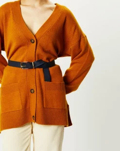 Gilet 100% Cachemire Dira orange