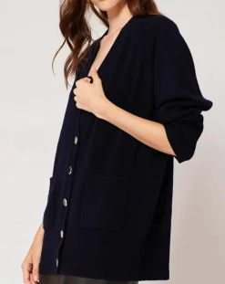 Gilet 100% Laine Georgie marine