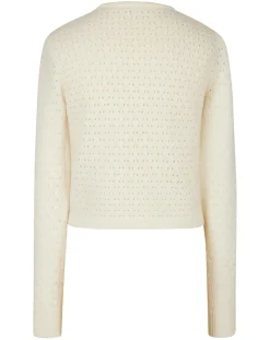 Gilet ajouré Pointelle écru