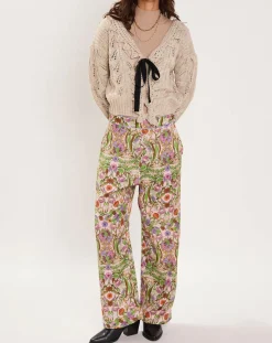 Gilet ajouré Vintage beige