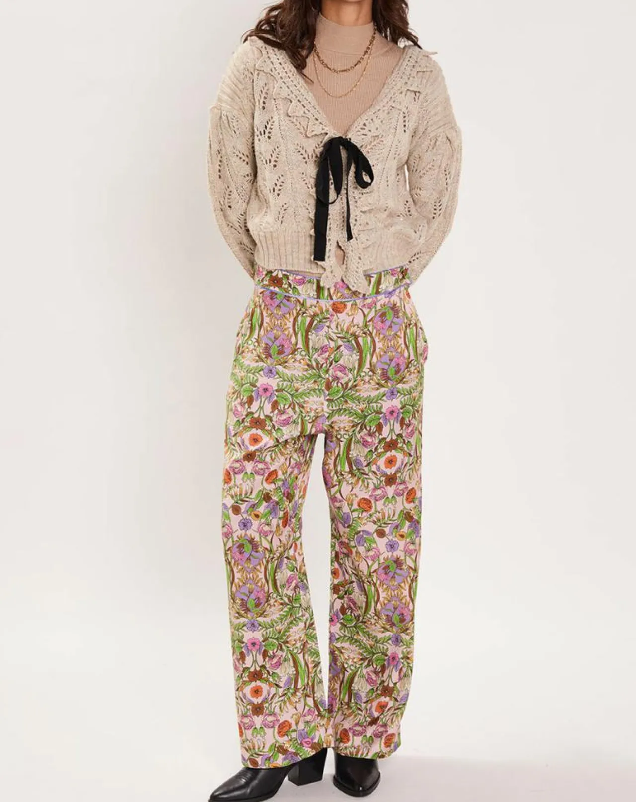 Gilet ajouré Vintage beige