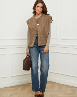 Gilet Alice taupe