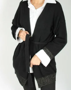 Gilet ceinturé Ciara noir