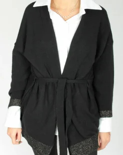 Gilet ceinturé Ciara noir