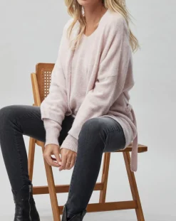 Gilet ceinturé Ciara rose