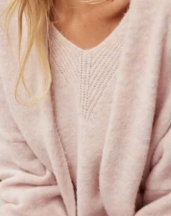 Gilet ceinturé Ciara rose