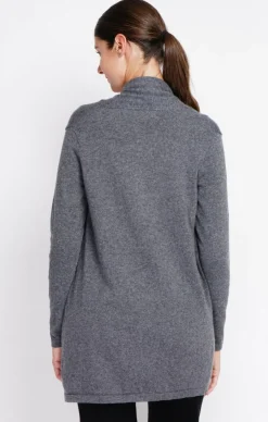 Gilet col châle loup