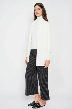 Gilet col châle naturel