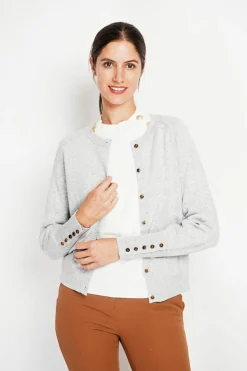 Gilet col ras du cou givre