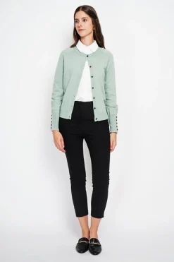 Gilet col ras du cou jade