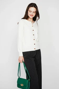 Gilet col ras du cou naturel