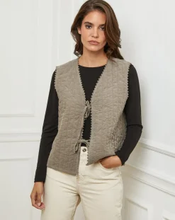 Gilet Diane taupe