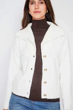 Gilet double col naturel