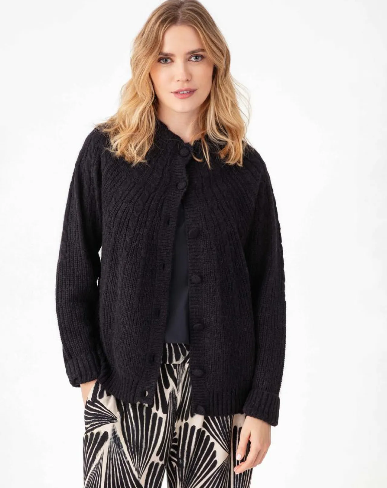 Gilet en Alpaga & Laine mélangés Elise noir