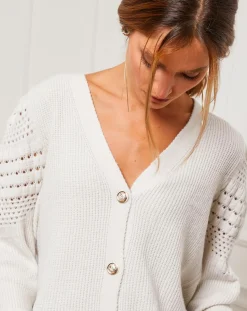 Gilet en Cachemire mélangé Liv ecru