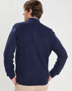 Gilet en Laine & Cachemire bleu marine