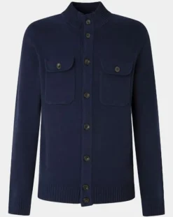 Gilet en Laine & Cachemire bleu marine