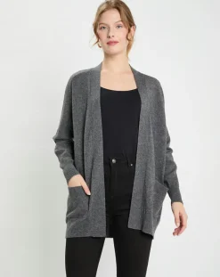 Gilet en Laine & Cachemire Susan gris foncé