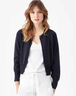 Gilet en Laine mélangée Tidal marine/argenté