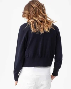 Gilet en Laine mélangée Tidal marine/argenté