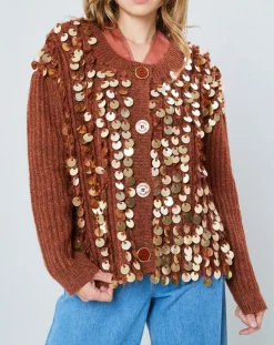 Gilet en Mohair & Laine mélangés Pampille écureuil