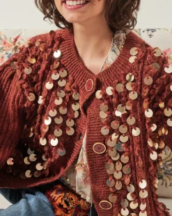 Gilet en Mohair & Laine mélangés Pampille écureuil