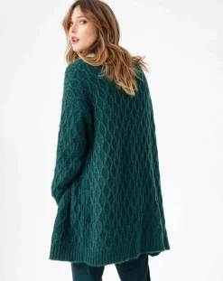 Gilet en Mohair mélangé Aster emeraude