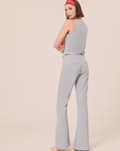 Gilet en tissu flammé bleu