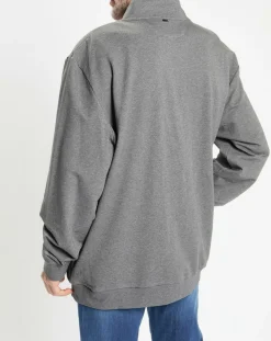 Gilet Hybride bimatière gris foncé