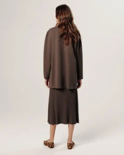 Gilet Lawrence ouvert marron havane