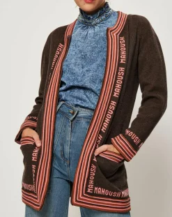 Gilet Lisa marron/rose