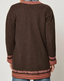 Gilet Lisa marron/rose