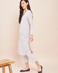 Gilet long Essentiel gris chiné